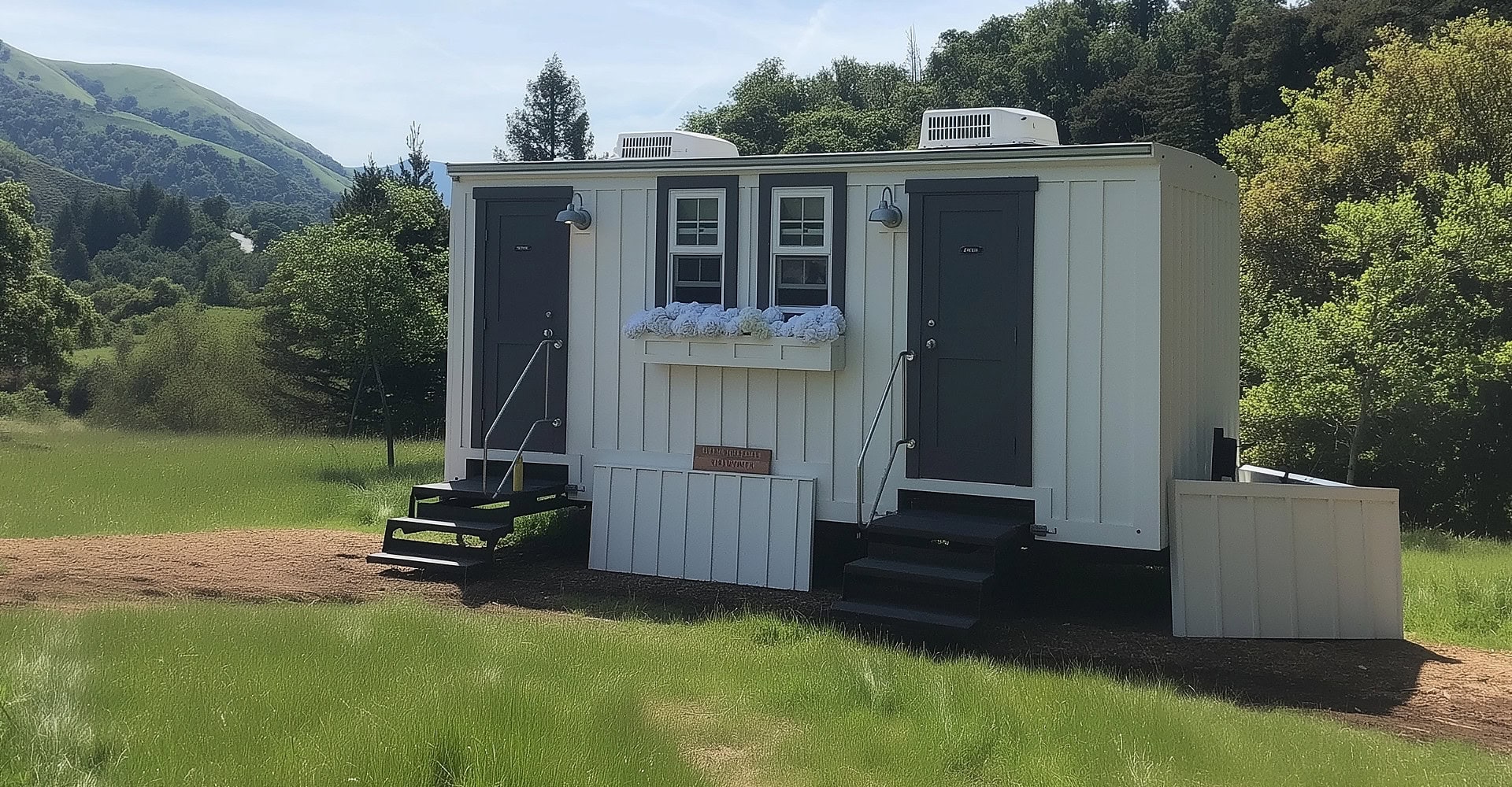 18-foot Water Cottage luxury restroom trailer exterior