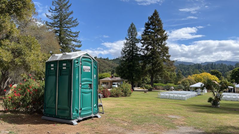 Ugly standard toilet at a wedding